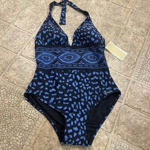 Michael Kors swimsuit size 8, brand new blue and black $18